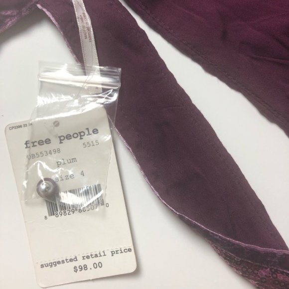 SOLD! Free People Film Noir Plum Sequin Mini Dress - Picture 7 of 10